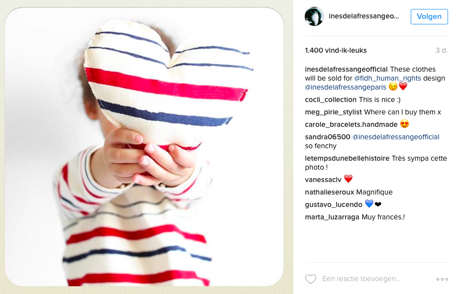 Petit Bateau x Ines de La Fressange instagram